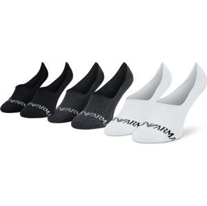 Sada 3 párů pánských ponožek Emporio Armani 306227 1A254 07121 Black/White