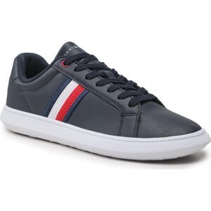 Sneakersy Tommy Hilfiger Corporate Leather Cup Stripes FM0FM04550 Desert Sky DW5