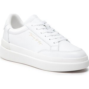 Sneakersy Tommy Hilfiger Th Signature Leather Sneaker FW0FW06665 White YBR