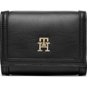 Malá dámská peněženka Tommy Hilfiger Th City Med Flap Wallet AW0AW15746 Black BDS