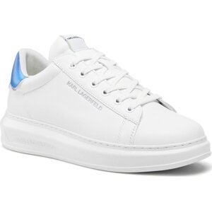 Sneakersy KARL LAGERFELD KL52573 White Lthr w/Blue