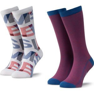 Sada 2 párů pánských vysokých ponožek Levi's® 37157-0282 White/Blue/Red