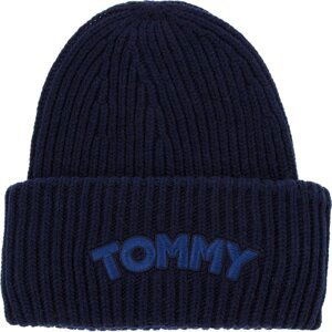 Čepice Tommy Hilfiger Logo Patch Beanie AW0AW05942 413