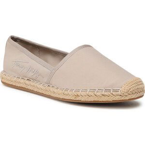 Espadrilky Tommy Hilfiger Th Signature Espardille FW0FW05649 Stone AEP