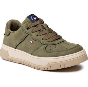 Sneakersy Tommy Hilfiger Low Cut Lace-Up Sneaker T3B9-32478-1441 S Military Green 414