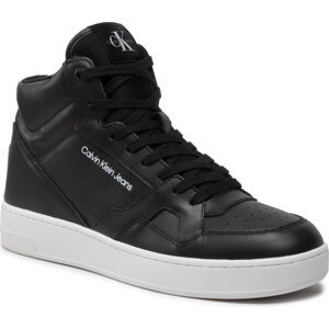 Sneakersy Calvin Klein Jeans Basket Cups Laceup High Lth-Pu YM0YM00498 Black BDS