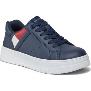 Sneakersy Tommy Hilfiger Flag Low Cut Lace-Up Sneaker T3X9-33356-1355 M Blue 800