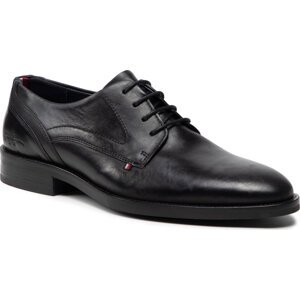 Polobotky Tommy Hilfiger Signature Hilfiger Leather Shoe FM0FM03929 Black BDS