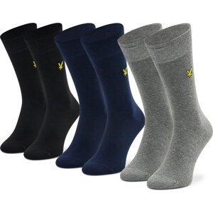 Sada 3 párů pánských vysokých ponožek Lyle & Scott Angus LS-SK-500 Multi 5000