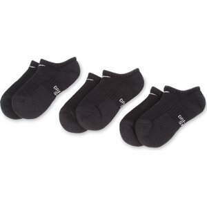 Sada 3 párů nízkých ponožek unisex Nike SX6843 010 Černá