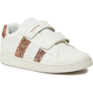 Sneakersy Geox J Eclyper Girl J45LRA 000BC C1ZH8 D White/Rose Gold