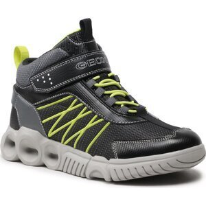 Sneakersy Geox J Wroom B.A J26GAA 0FUCE C0802 DD Black/Lime