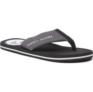 Žabky Tommy Hilfiger Recycled Chambray Beach Sandal FM0FM03983 Black BDS