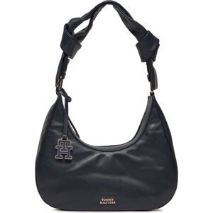 Kabelka Tommy Hilfiger Pushlock Leather Hobo AW0AW16073 Space Blue DW6