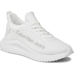 Sneakersy Calvin Klein Jeans Eva Run Slipon Lace Mix Lum Wn YW0YW01303 Bright White/Black 01W