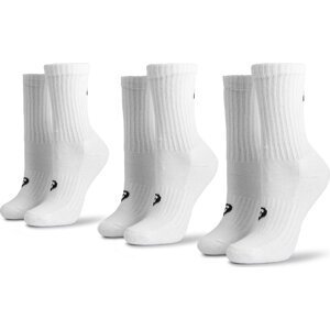 Sada 3 párů vysokých ponožek unisex Asics 3PPK Crew Sock 155204 White 0001