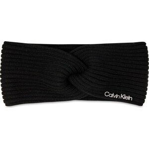 Textilní čelenka Calvin Klein Ck Must Logo Twisted Headband K60K611400 Ck Black BEH