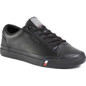 Sneakersy Tommy Hilfiger Corporate Leather Sneaker FM0FM02672 Black BDS