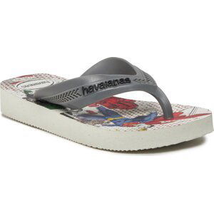 Žabky Havaianas Max Herois 41303027852 White/Steel Grey