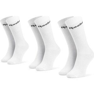 Sada 3 párů vysokých ponožek unisex Reebok Act Core Crew Sock 3P FL5230 White