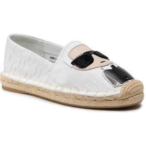 Espadrilky KARL LAGERFELD KL80121 White Lthr