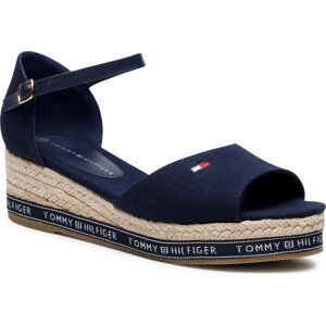 Espadrilky Tommy Hilfiger Rope Wedge Sandal T3A2-31056-0048 S Blue 800