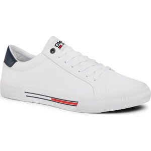 Tenisky Tommy Jeans Essential Leather Sneaker EM0EM00488 White YBR