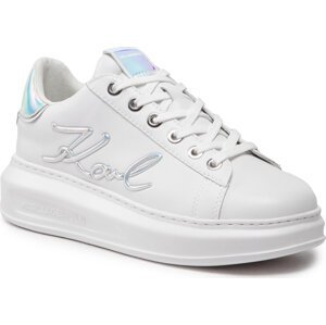 Sneakersy KARL LAGERFELD KL62510A White Lthr/Iridescent