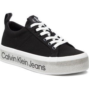 Sneakersy Calvin Klein Jeans Flatform Vulcanized 3 YW0YW00491 Black BDS
