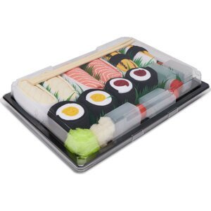 Sada 5 párů vysokých ponožek unisex Rainbow Socks Sushi Socks Box Salmon Butter Fish Tamago Omelette Tuna Maki Turnips Maki Barevná
