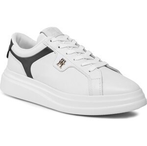 Sneakersy Tommy Hilfiger Pointy Court Sneaker FW0FW07460 White/Space Blue 0K4