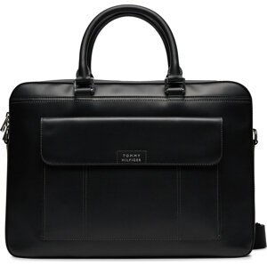 Brašna na notebook Tommy Hilfiger Th Spw Leather Computer Bag AM0AM11818 Black BDS