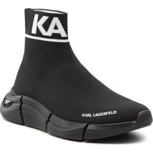 Sneakersy KARL LAGERFELD KL63242 Black Knit Textile/Mono