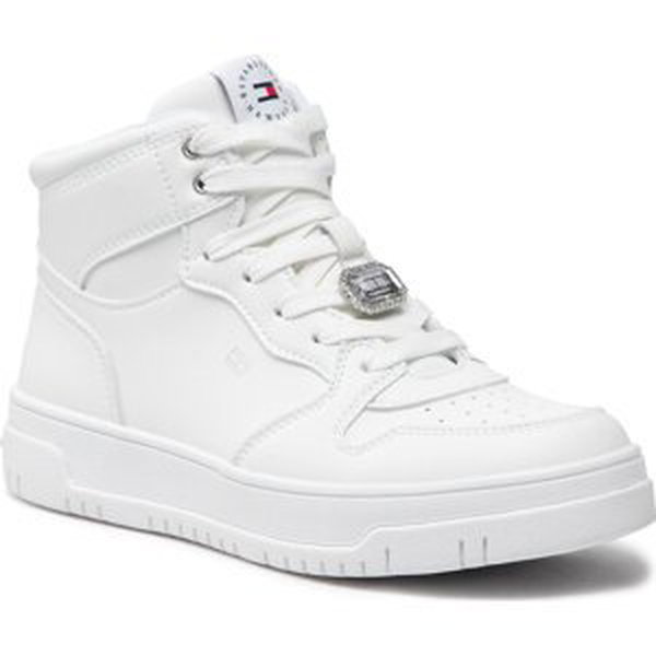 Sneakersy Tommy Hilfiger High Top Lace-Up Sneaker T3A9-32339-1435 S White 100