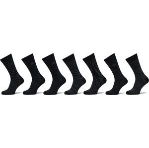 Sada 7 párů pánských vysokých ponožek Cristiano Ronaldo CR7 8190-80-9000 Black