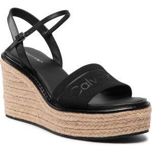 Espadrilky Calvin Klein Wedge Sndl 50 He HW0HW00689 Ck Black BAX