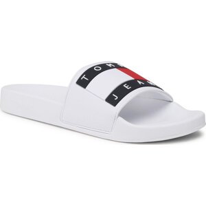 Nazouváky Tommy Jeans Flag Pool Slide EM0EM00689 White YBR