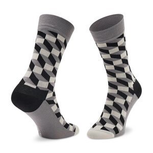 Sada 4 párů vysokých ponožek unisex Happy Socks XCBW09-9150 Czarny
