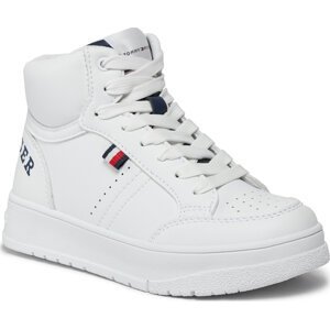 Sneakersy Tommy Hilfiger Logo High Top Lace-Up Sneaker T3X9-33362-1355 M White/Blue X336