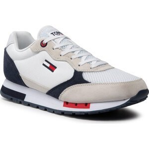 Sneakersy Tommy Jeans Retro Runner Mix EM0EM00699 White YBR