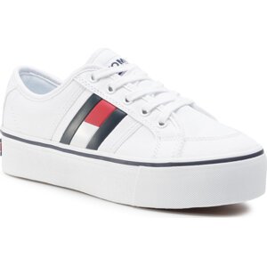 Tenisky Tommy Jeans Flatform Flag Sneaker EN0EN00944 White YBR