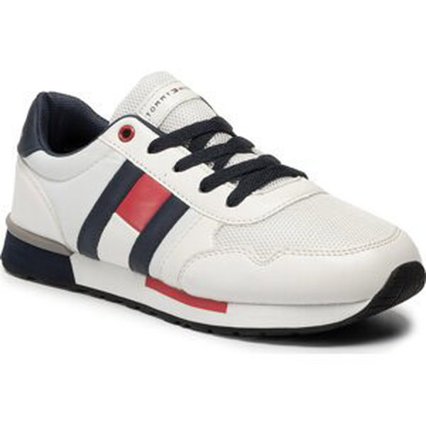 Sneakersy Tommy Hilfiger Low Cut Lace-Up Sneaker T3B4-30483-0733 White/Blue X336