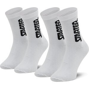 Sada 2 párů vysokých ponožek unisex Starter SUS-006 White/Black 300