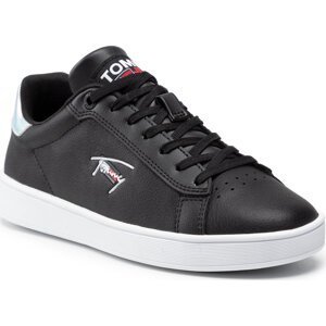 Sneakersy Tommy Jeans Iridecent Detail Cupsole EN0EN01610 Black BDS