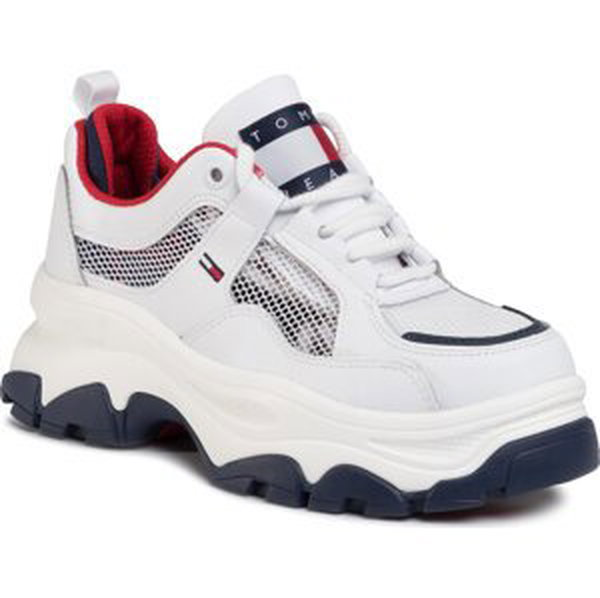 Sneakersy Tommy Jeans Recycled Mesh Flatform Shoe EN0EN00808 Rwb C87