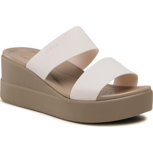 Nazouváky Crocs Brooklyn Mid Wedge 206219 Stucco/Mushroom