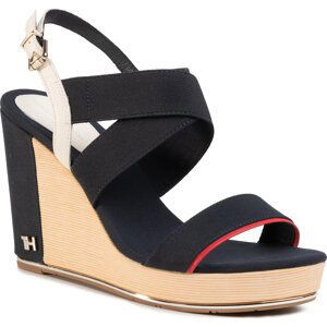 Sandály Tommy Hilfiger Th Basic Hardware High Wedge FW0FW04946 Desert Sky DW5