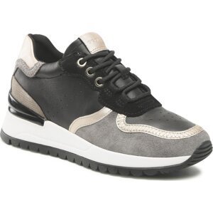 Sneakersy Geox D Desya A D2600A 08522 C0005 Black/Dk Grey