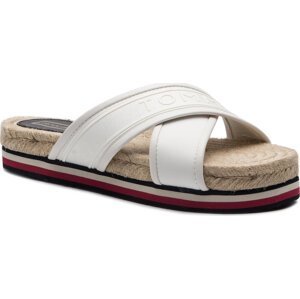 Espadrilky Tommy Hilfiger Colorful Tommy Flat Sandal FW0FW04159 Whisper White 121
