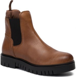 Kotníková obuv s elastickým prvkem Tommy Jeans Padded Tongue Chelsea Boot EN0EN00620 Winter Cognac GVI